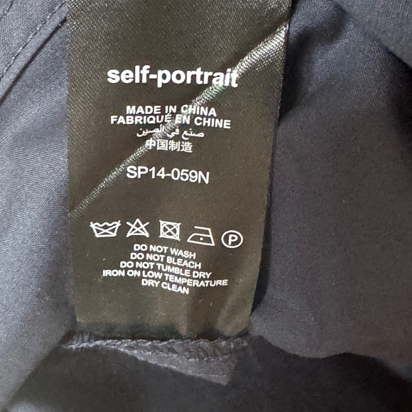 Self Portrait Navy Hudson Lace Cotton Top, size 2 - Picture 9 of 11